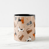 Katzen Zweifarbige Tasse (Mittel)