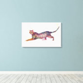 Katzenabstrakt Leinwanddruck (Insitu (Holzboden))