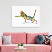 KatzenAbstrakt Leinwanddruck (Insitu (Wohnzimmer))