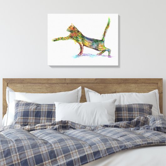 KatzenAbstrakt Leinwanddruck (Insitu (Schlafzimmer))