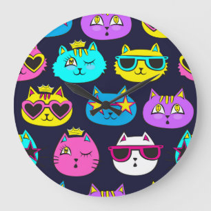 KatzenAbzeichen, Pop, Spinnstoffe Große Wanduhr