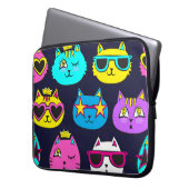 KatzenAbzeichen, Pop, Spinnstoffe Laptopschutzhülle (Vorderseite Links)