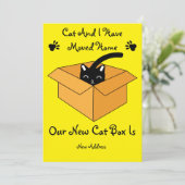 Katzenänderung der Adresskarte Bewegende Zuhause Ankündigung (Stehend Vorderseite)