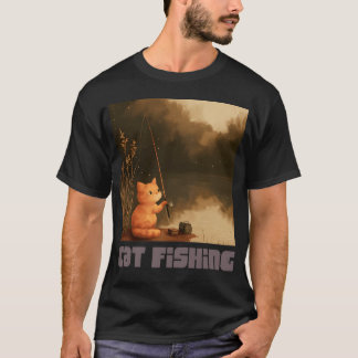 Katzenangeln Freunde T-Shirt