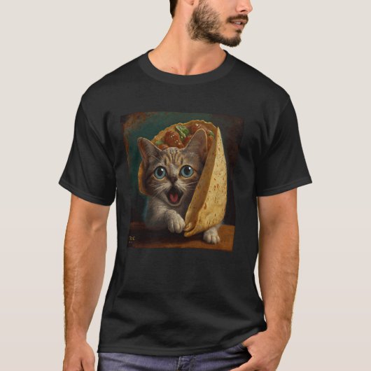 Katzenangriff-Taco T-Shirt (Vorderseite)