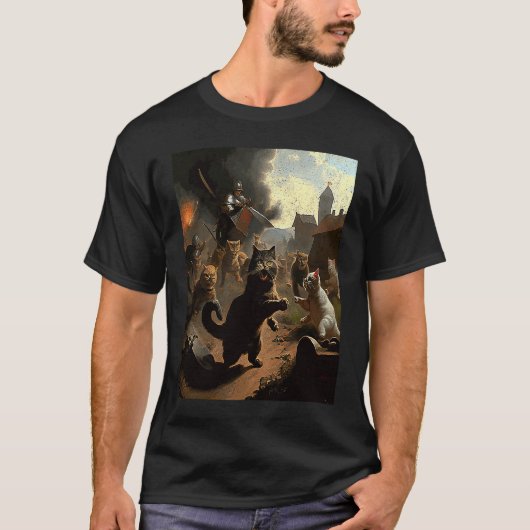 Katzenangriffskrieg T-Shirt (Vorderseite)