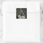 Katzenanhänger der Renaissance Quadratischer Aufkleber (Tasche)