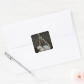 Katzenanhänger der Renaissance Quadratischer Aufkleber (Umschlag)