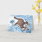 Katzenapologie Karte (Gelbe Blume)