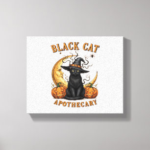 Katzenapothecary - Halloween Witchy Moon & Pum Leinwanddruck