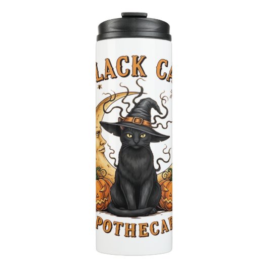 Katzenapothecary - Halloween Witchy Moon & Pum Thermosbecher (Vorderseite)
