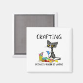 Katzenarbeit, weil Mord falsch ist, Katzen zu krei Magnet (Vorderseite/Rückseite)