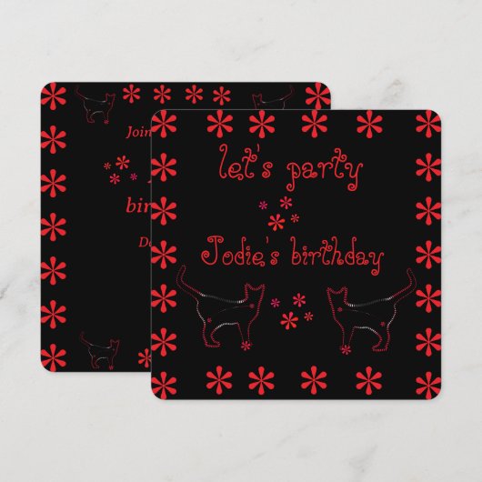 Katzenart Einladung (Vorne/Hinten)