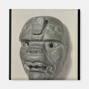 Katzenartige Maske eines Mannes, von Oaxaca, Magnet
