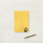 Katzenartiger Abdruck Post-it Klebezettel (Auf Schreibtisch)