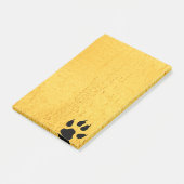Katzenartiger Abdruck Post-it Klebezettel (angewinkelt)