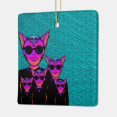 Katzenartiger Charakter Keramikornament (Links)