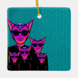 Katzenartiger Charakter Keramikornament