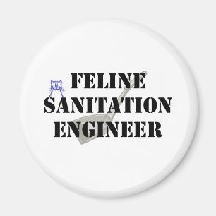 Katzenartiger Hygiene-Ingenieur Magnet