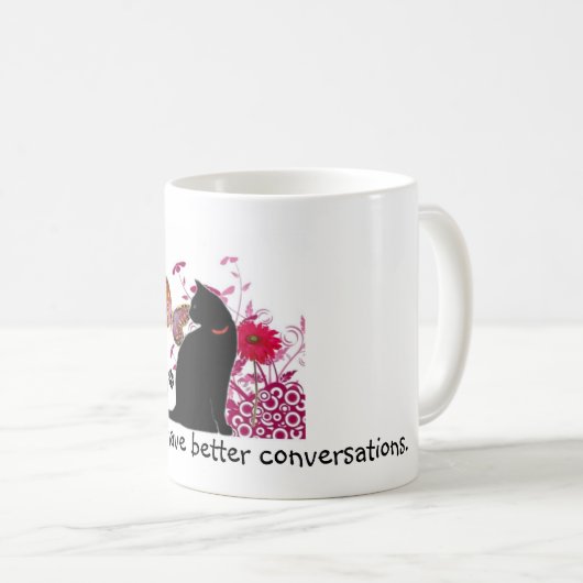 Katzenartiges Geschnatter Kaffeetasse (VorderseiteRechts)