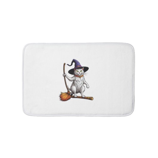 Katzenassistent Halloween Hexenkatzen - Katzenlieb Badematte (Vorderseite)