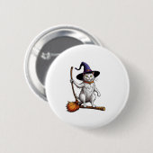 Katzenassistent Halloween Hexenkatzen - Katzenlieb Button (Vorne & Hinten)