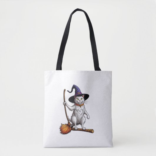 Katzenassistent Halloween Hexenkatzen - Katzenlieb Tasche (Vorderseite)