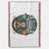 Katzenastronaut auf Asteroiden Decke (Vorderseite Vertikal)