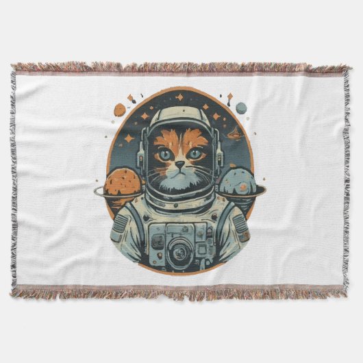Katzenastronaut auf Asteroiden Decke (Vorderseite)