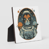 Katzenastronaut auf Asteroiden Fotoplatte (Vorderseite)