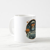 Katzenastronaut auf Asteroiden Kaffeetasse (Vorderseite Links)