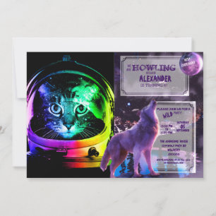 Katzenastronaut Einladung