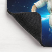 Katzenastronaut im Weltraum Mousepad (Ecke)