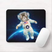 Katzenastronaut im Weltraum Mousepad (Mit Mouse)