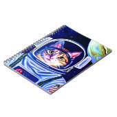Katzenastronaut im Weltraum Notizblock (Linke Seite)