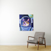 Katzenastronaut im Weltraum Wandteppich (Beispiel)
