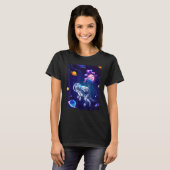 Katzenastronaut in der Galaxie-Grafik T-Shirt (Vorne ganz)