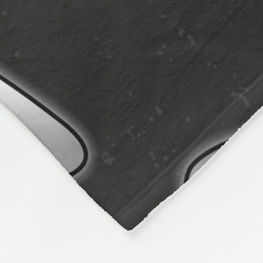 Katzenastronaut in Schwarz und Weiß. Fleecedecke (Ecke)