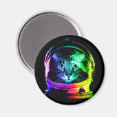 Katzenastronaut Magnet (Vorderseite/Rückseite)