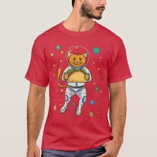 Katzenastronaut mit TACO T-Shirt