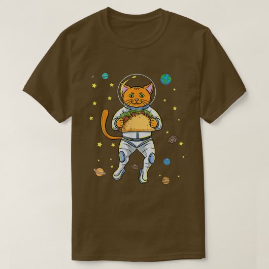 Katzenastronaut mit TACO T-Shirt (Design vorne)