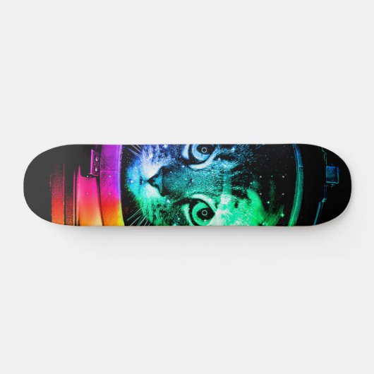 Katzenastronaut Skateboard (Horizontal)