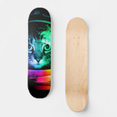 Katzenastronaut Skateboard (Vorderseite)