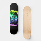 Katzenastronaut Skateboard (Vorderseite)