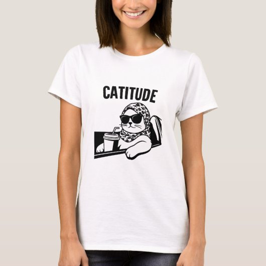 Katzenattitüde T-Shirt (Vorderseite)
