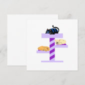 Katzenaufkleber Einladung (Vorne/Hinten)