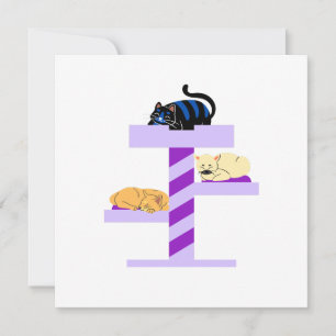 Katzenaufkleber Einladung