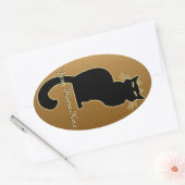 Katzenaufkleber Personalisiert Katzenaufkleber Kat Ovaler Aufkleber (Umschlag)