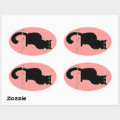 Katzenaufkleber Personalisiert Katzenaufkleber Kat Ovaler Aufkleber (Blatt)