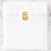 Katzenaufkleber Quadratischer Aufkleber (Tasche)